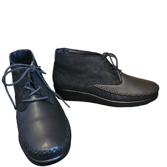 SAS Kich Lace Up Ankle Boot Leather Size 9M Women - Picture 5 of 13